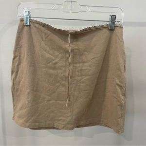Express Mini Skirt | Tan | Size Small